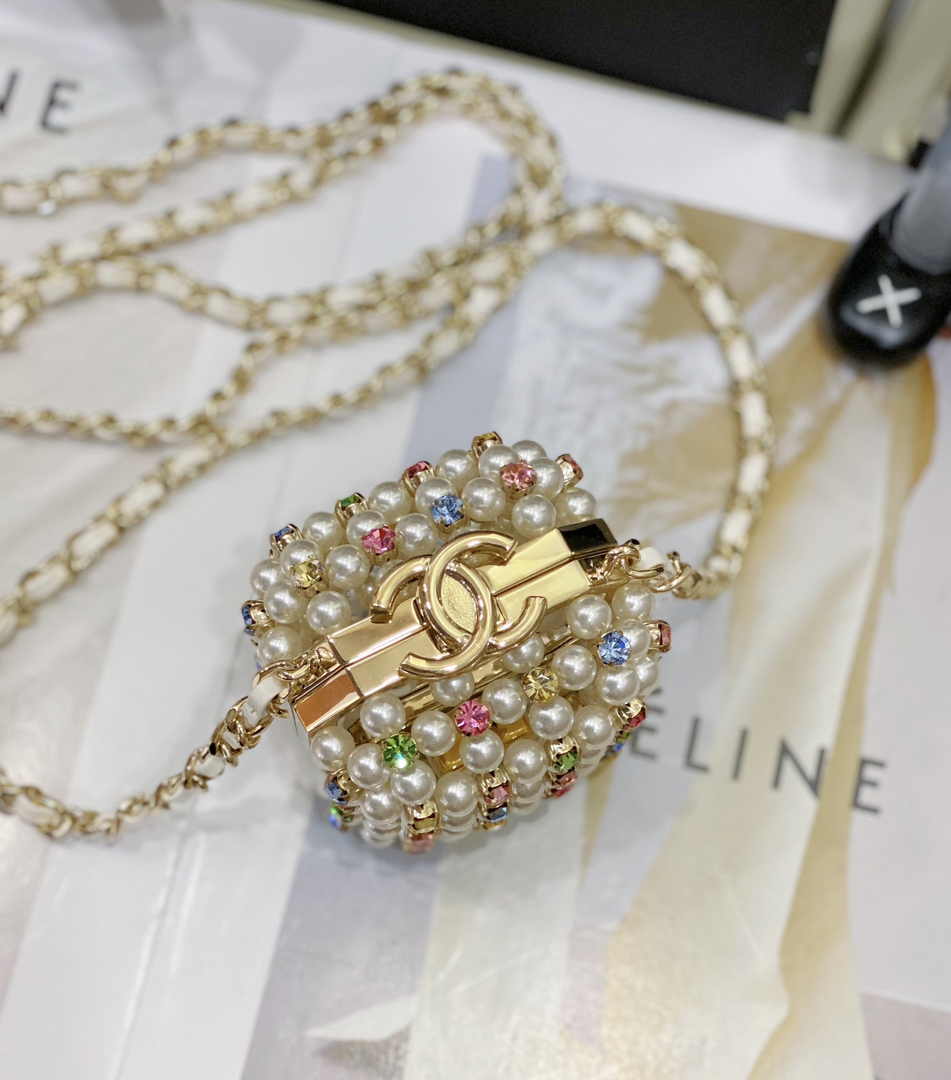 Chanel Evening Shoulder bag AS3769 pearl Gold