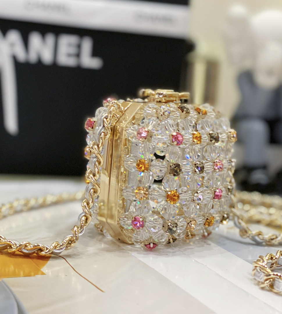 Chanel Evening Shoulder bag AS3769 crystal Gold