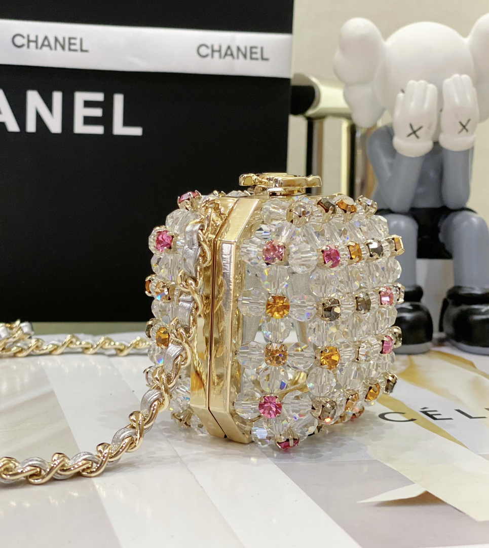 Chanel Evening Shoulder bag AS3769 crystal Gold