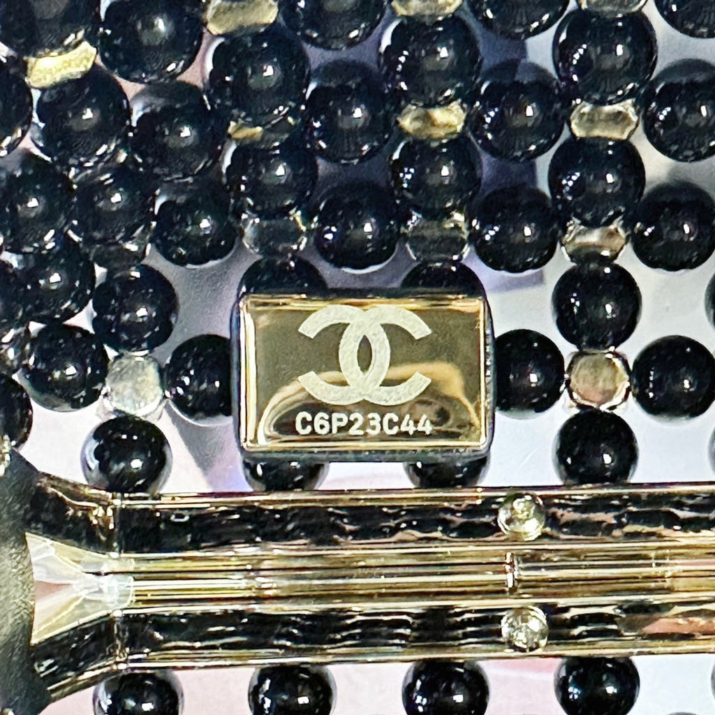 Chanel Evening Shoulder bag AS3769 pearl Black
