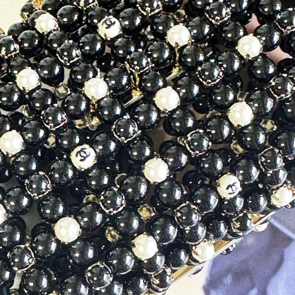 Chanel Evening Shoulder bag AS3769 pearl Black