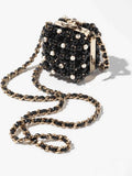 Chanel Evening Shoulder bag AS3769 pearl Black