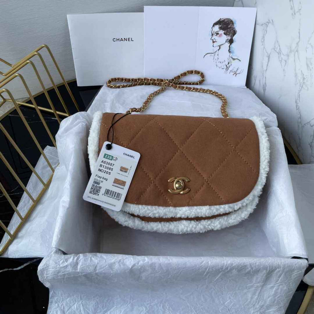 Chanel Flap bag A53557 Leather Brown