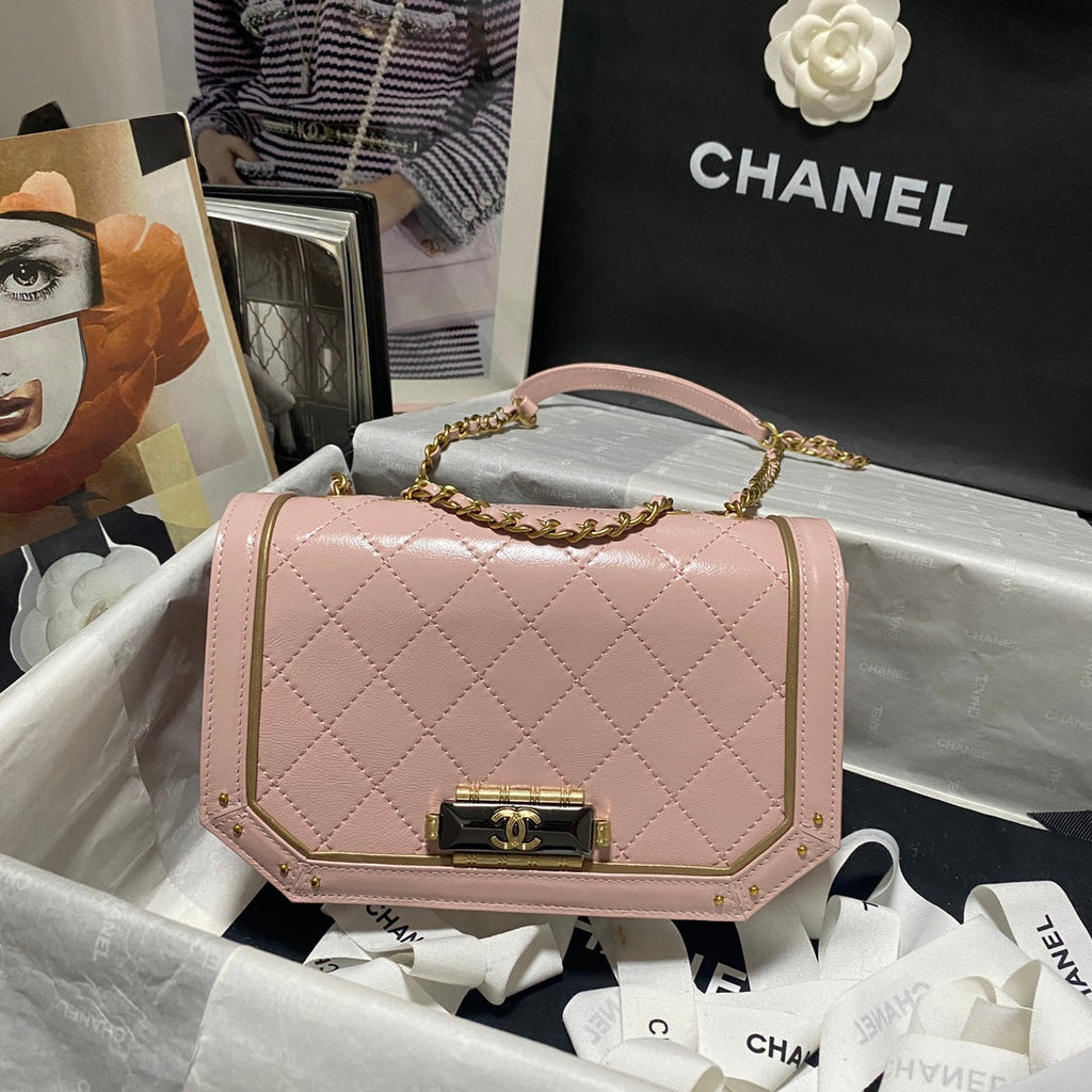 Chanel Flap bag A91836 Leather Pink