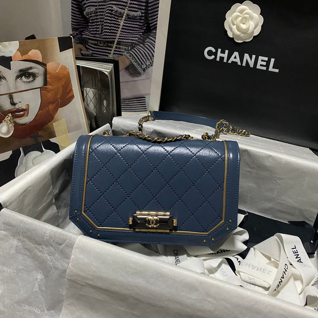 Chanel Flap bag A91836 Leather Blue