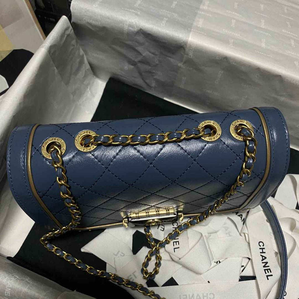 Chanel Flap bag A91836 Leather Blue