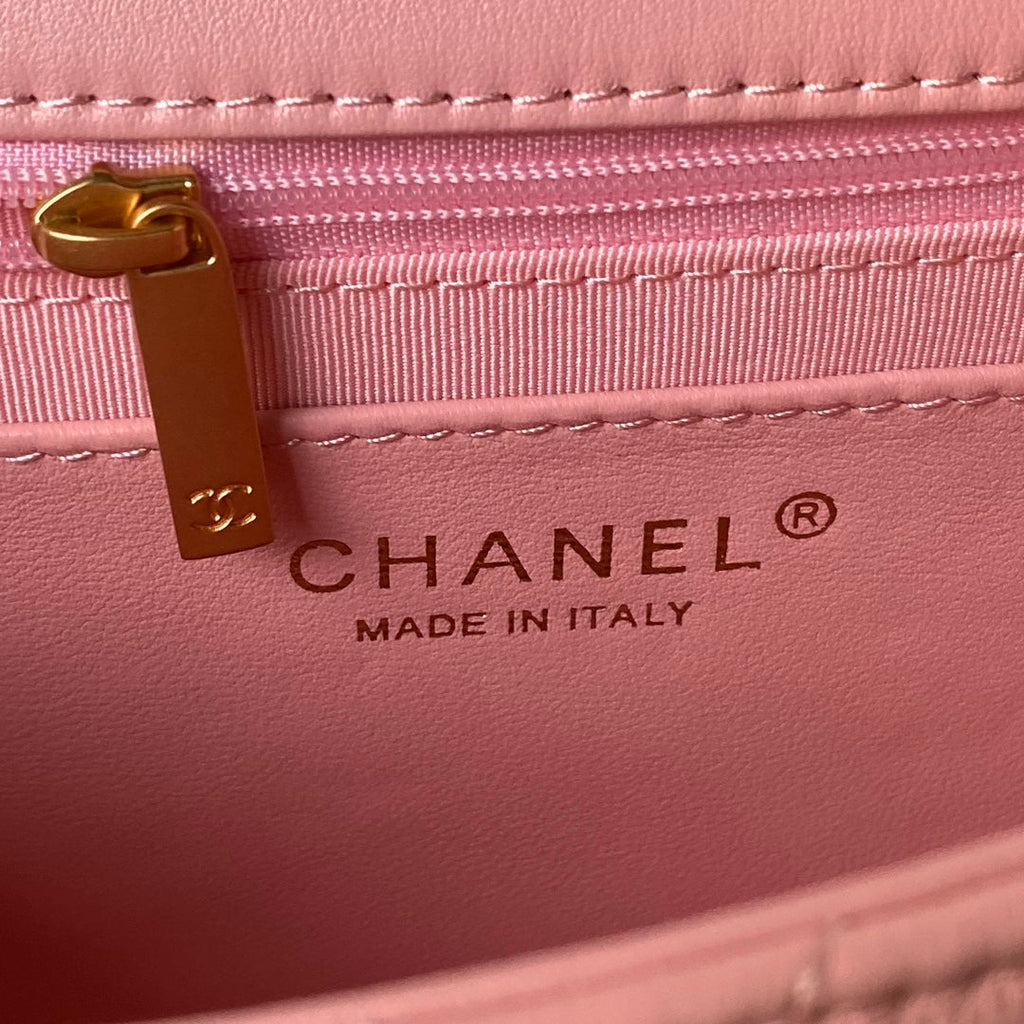 Chanel Flap Bag AS4451 Shiny Lambskin Pink