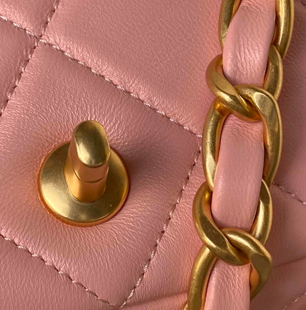 Chanel Flap Bag AS4451 Shiny Lambskin Pink