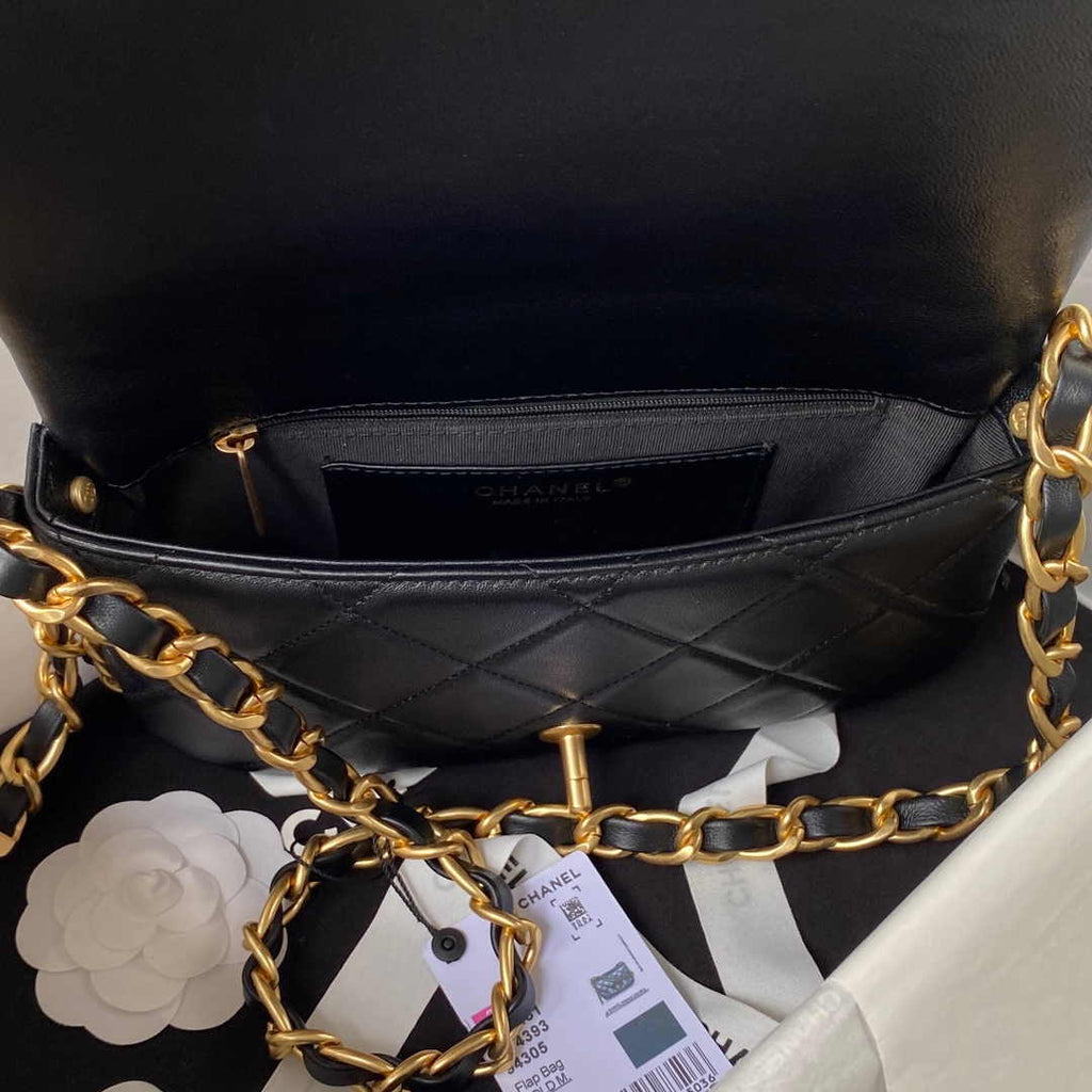Chanel Flap Bag AS4451 Shiny Lambskin Black