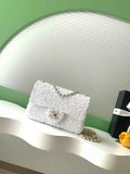 Chanel Flap bag, Sequins, AS4561 White