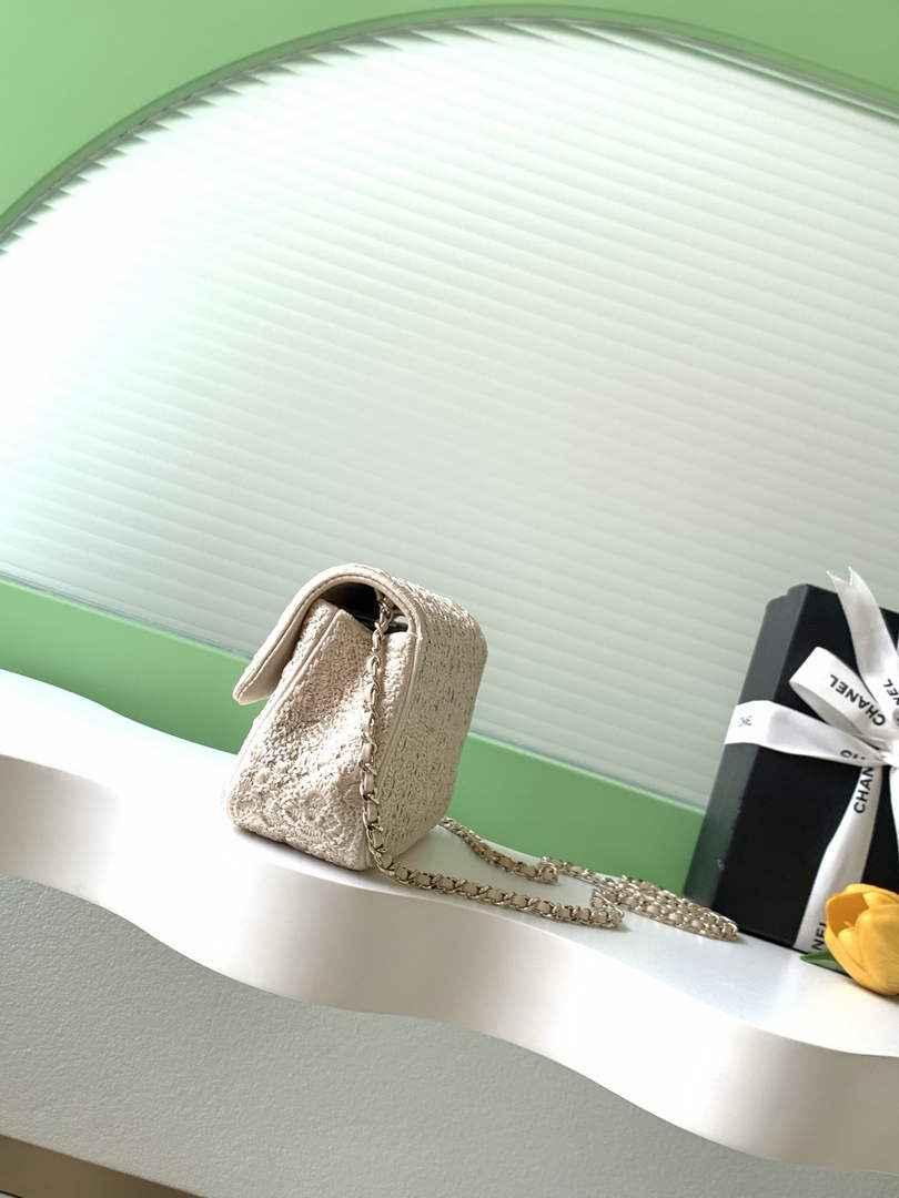Chanel Flap bag, AS4561 Knit Beige