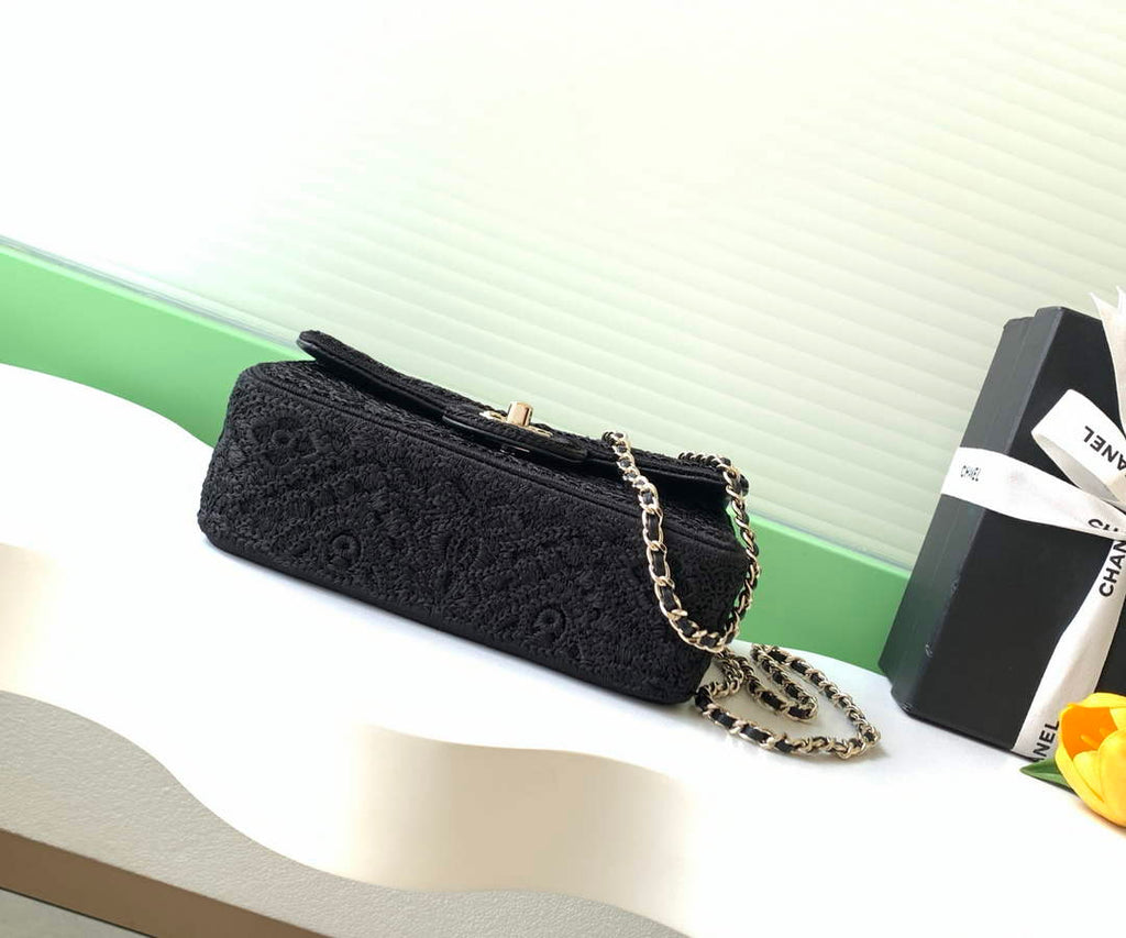 Chanel Flap bag, AS4561 Knit Black