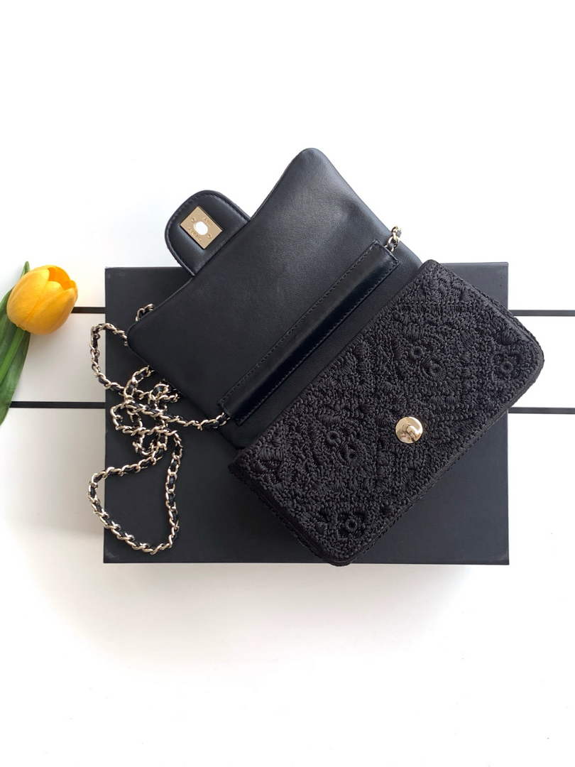 Chanel Flap bag, AS4561 Knit Black