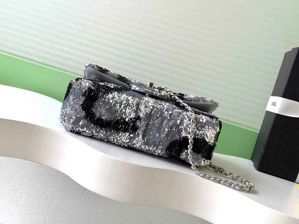 Chanel Flap bag, AS4561 Sequins, Black & Silver