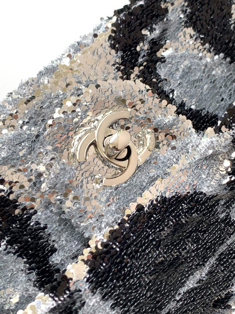 Chanel Flap bag, AS4561 Sequins, Black & Silver