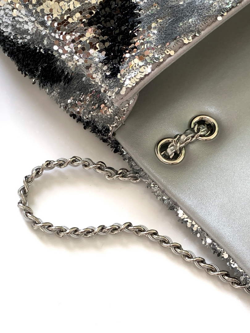 Chanel Flap bag, AS4561 Sequins, Black & Silver