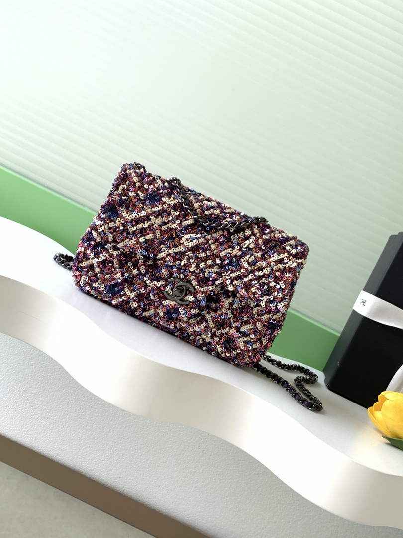 Chanel Flap bag, AS4561 Sequins, Purple