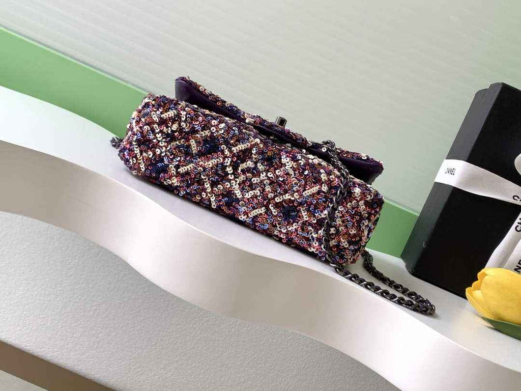 Chanel Flap bag, AS4561 Sequins, Purple