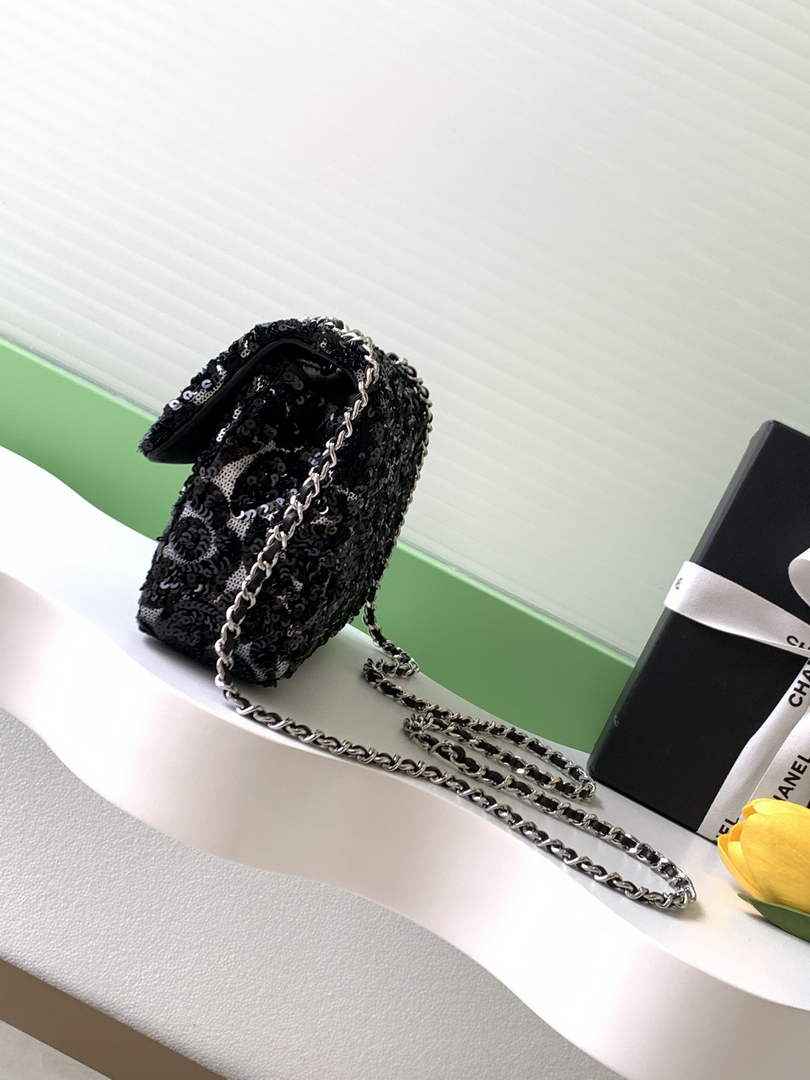Chanel Flap bag, AS4561 Sequins, Black