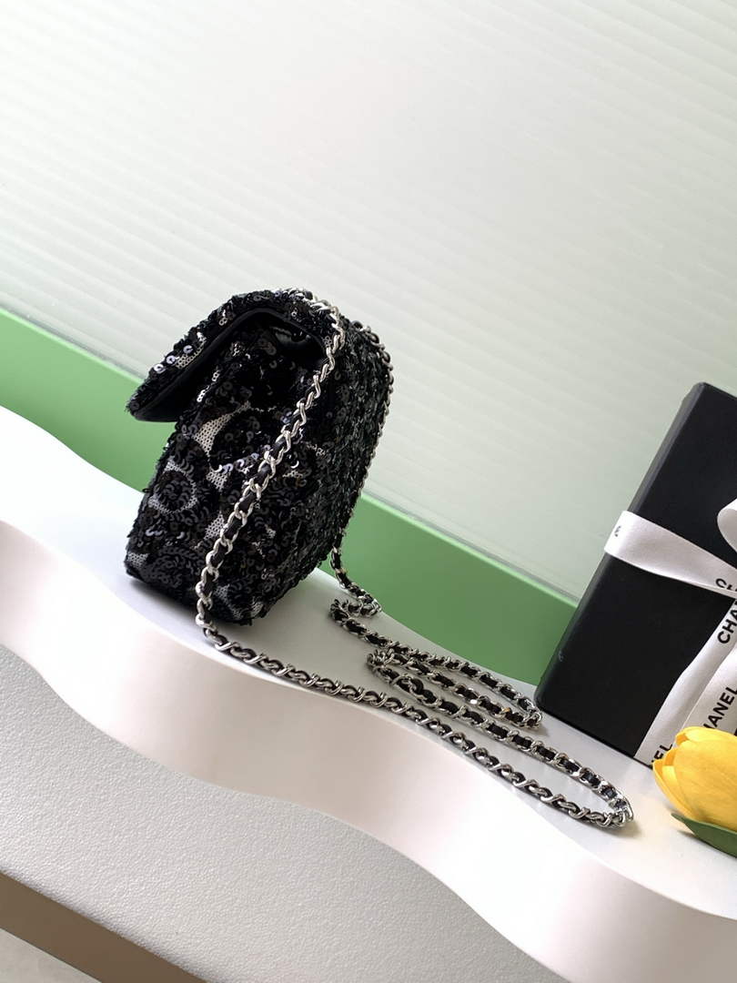 Chanel Flap bag, AS4561 Sequins, Black