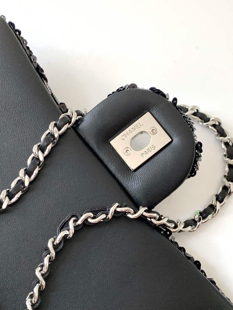 Chanel Flap bag, AS4561 Sequins, Black