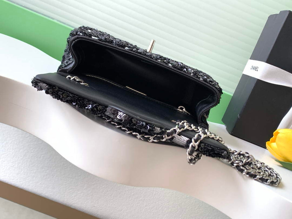 Chanel Flap bag, AS4561 Sequins, Black