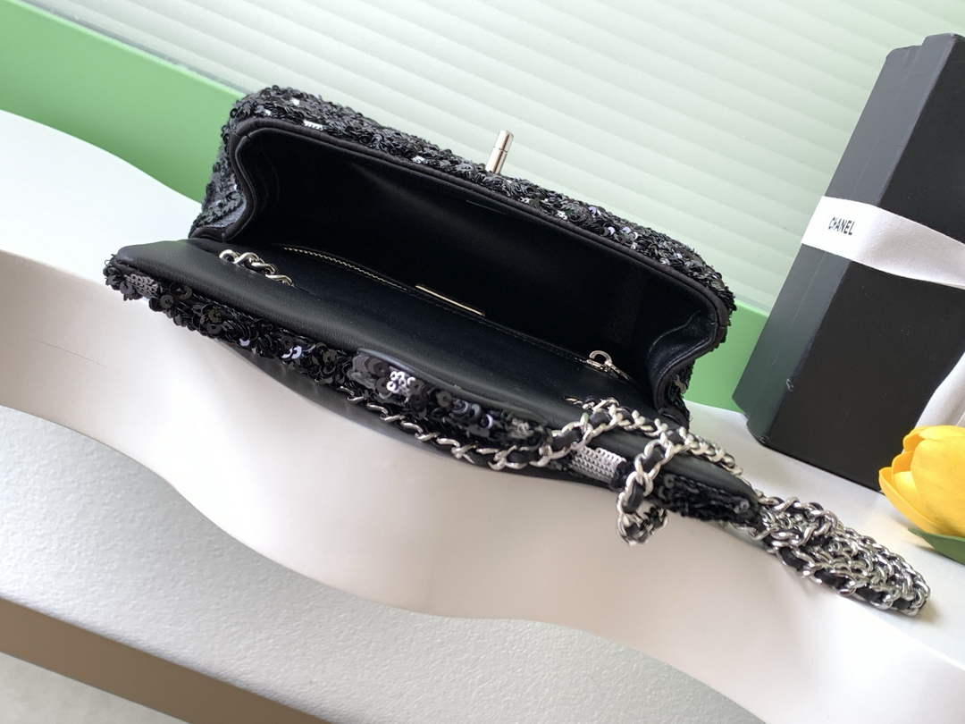 Chanel Flap bag, AS4561 Sequins, Black
