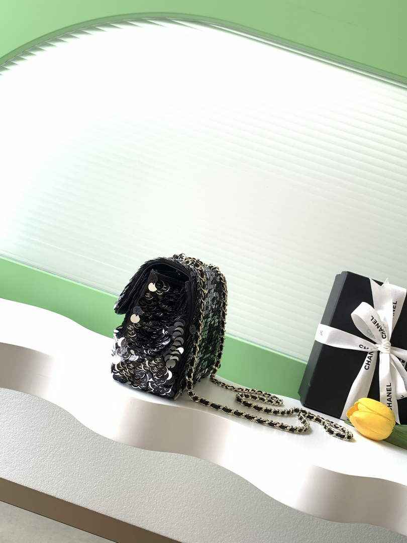 Chanel Flap bag, Sequins, AS4561 Black