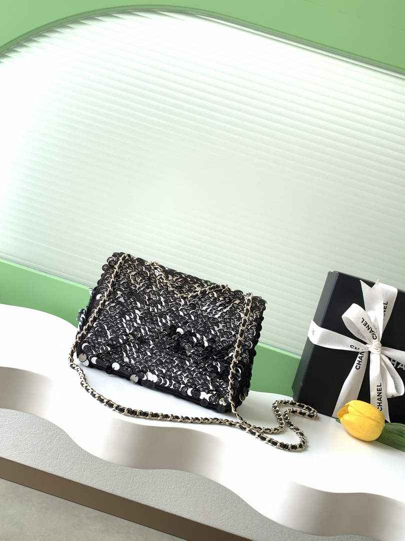 Chanel Flap bag, Sequins, AS4561 Black