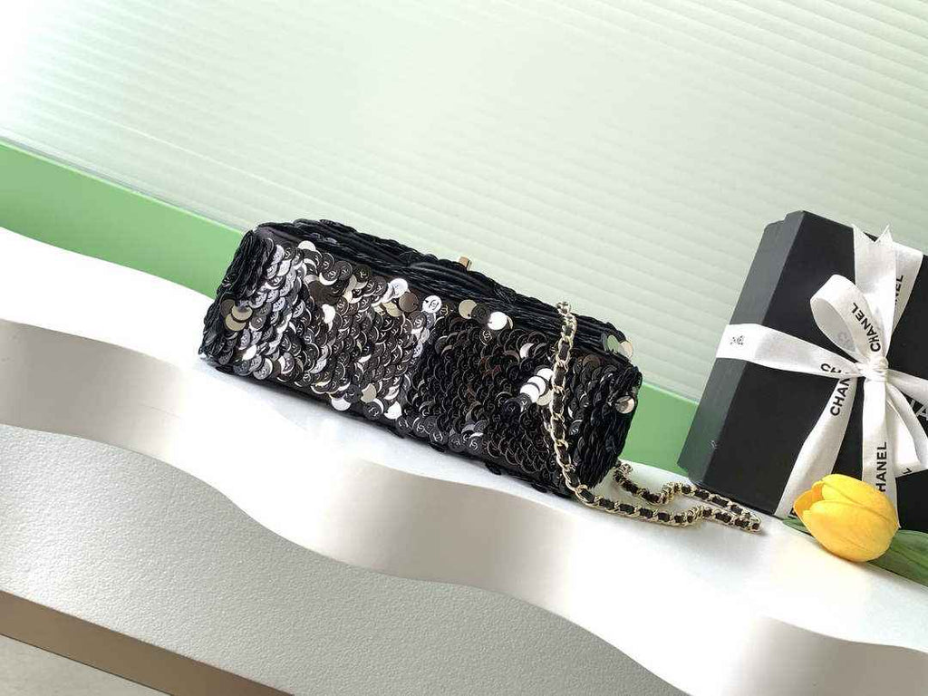 Chanel Flap bag, Sequins, AS4561 Black