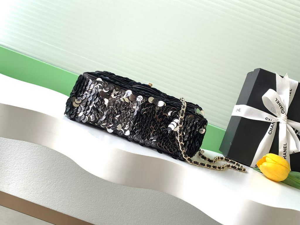 Chanel Flap bag, Sequins, AS4561 Black