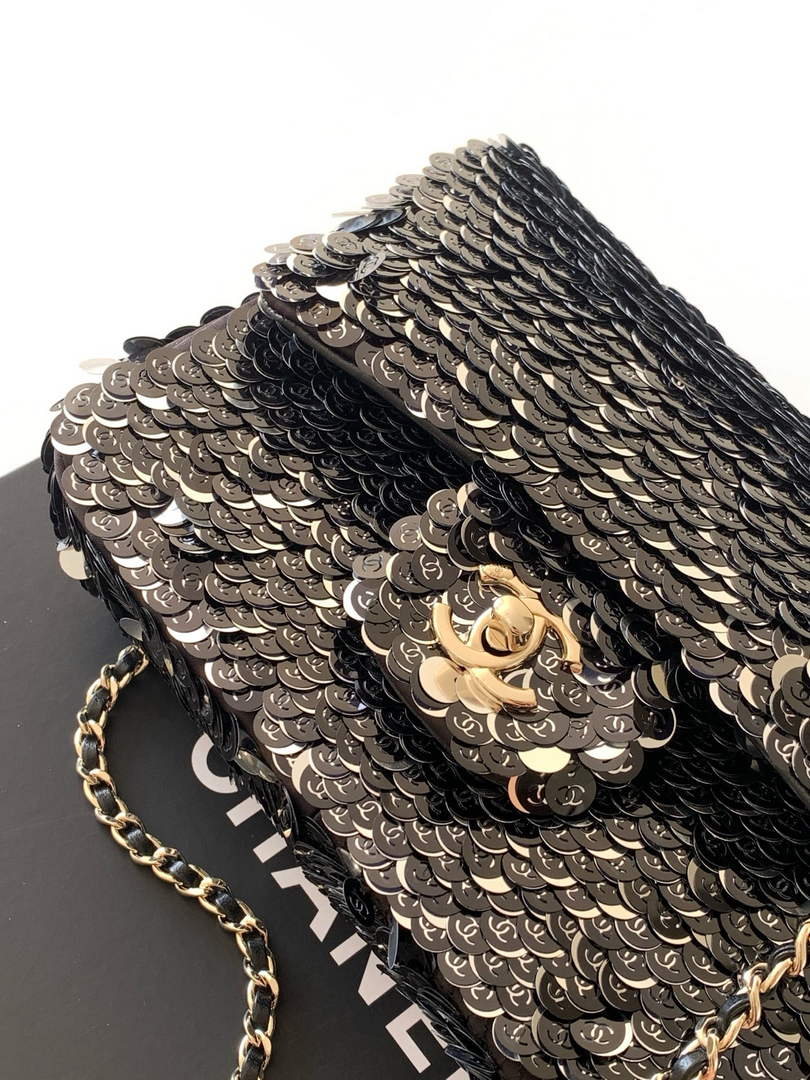 Chanel Flap bag, Sequins, AS4561 Black