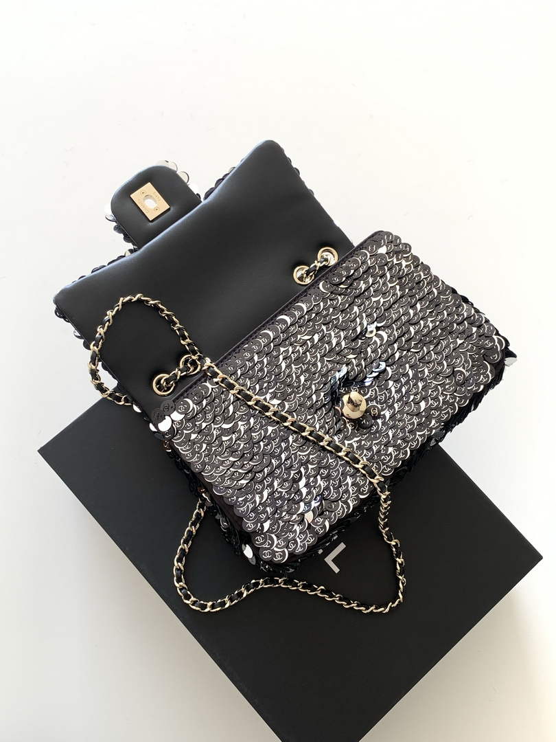 Chanel Flap bag, Sequins, AS4561 Black