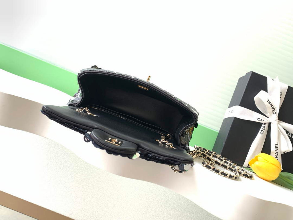 Chanel Flap bag, Sequins, AS4561 Black