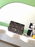 Chanel Flap bag, Sequins, AS4561 Black & Red
