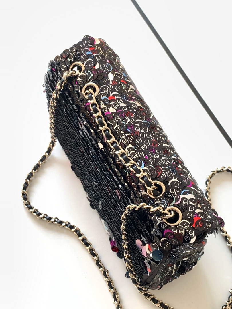 Chanel Flap bag, Sequins, AS4561 Black & Red