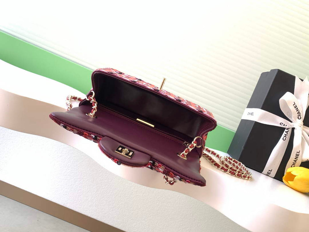 Chanel Flap bag, Sequins, AS4561 Red