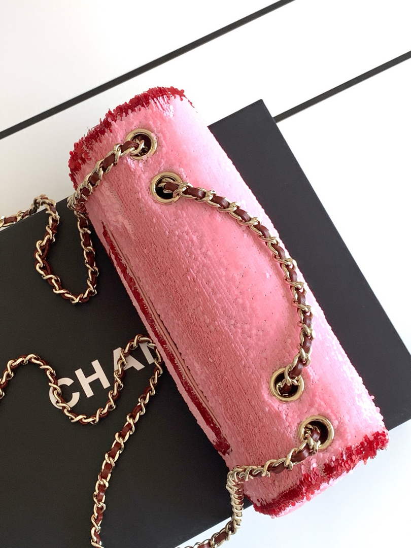 Chanel Flap bag, Sequins, AS4561 Pink