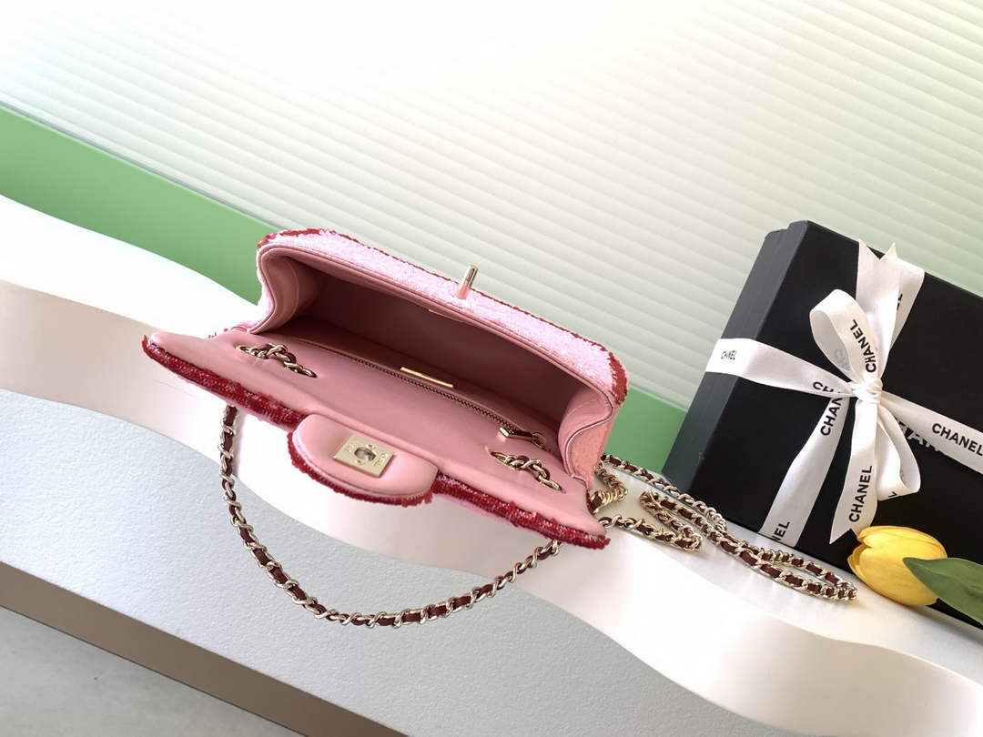 Chanel Flap bag, Sequins, AS4561 Pink