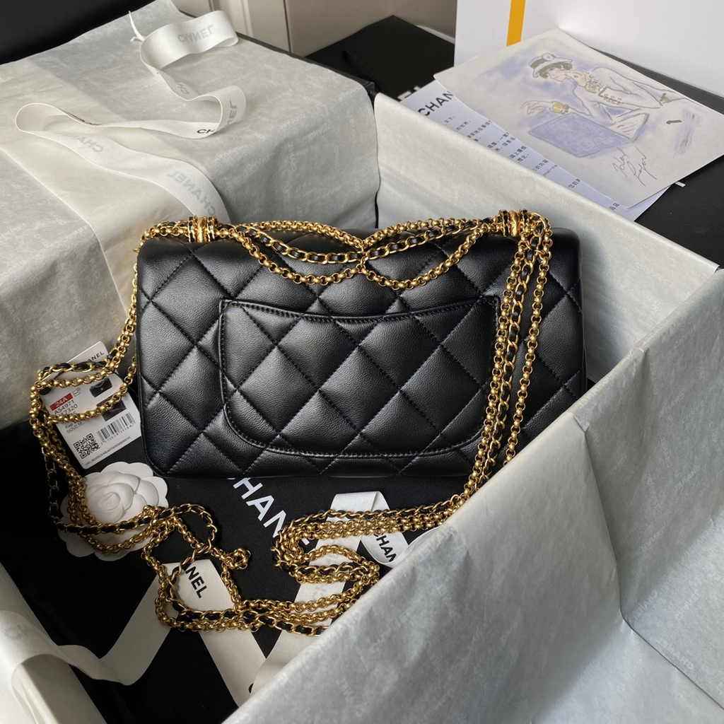Chanel Classic Flap Bag AS4971 Black Calfskin