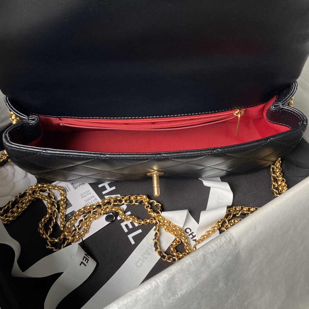Chanel Classic Flap Bag AS4971 Black Calfskin
