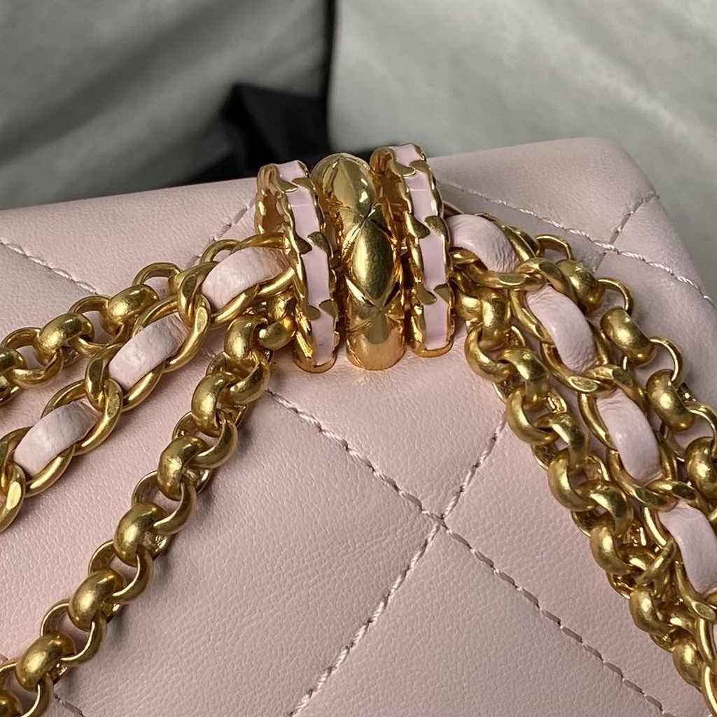 Chanel Classic Flap Bag AS4971 Pink Calfskin
