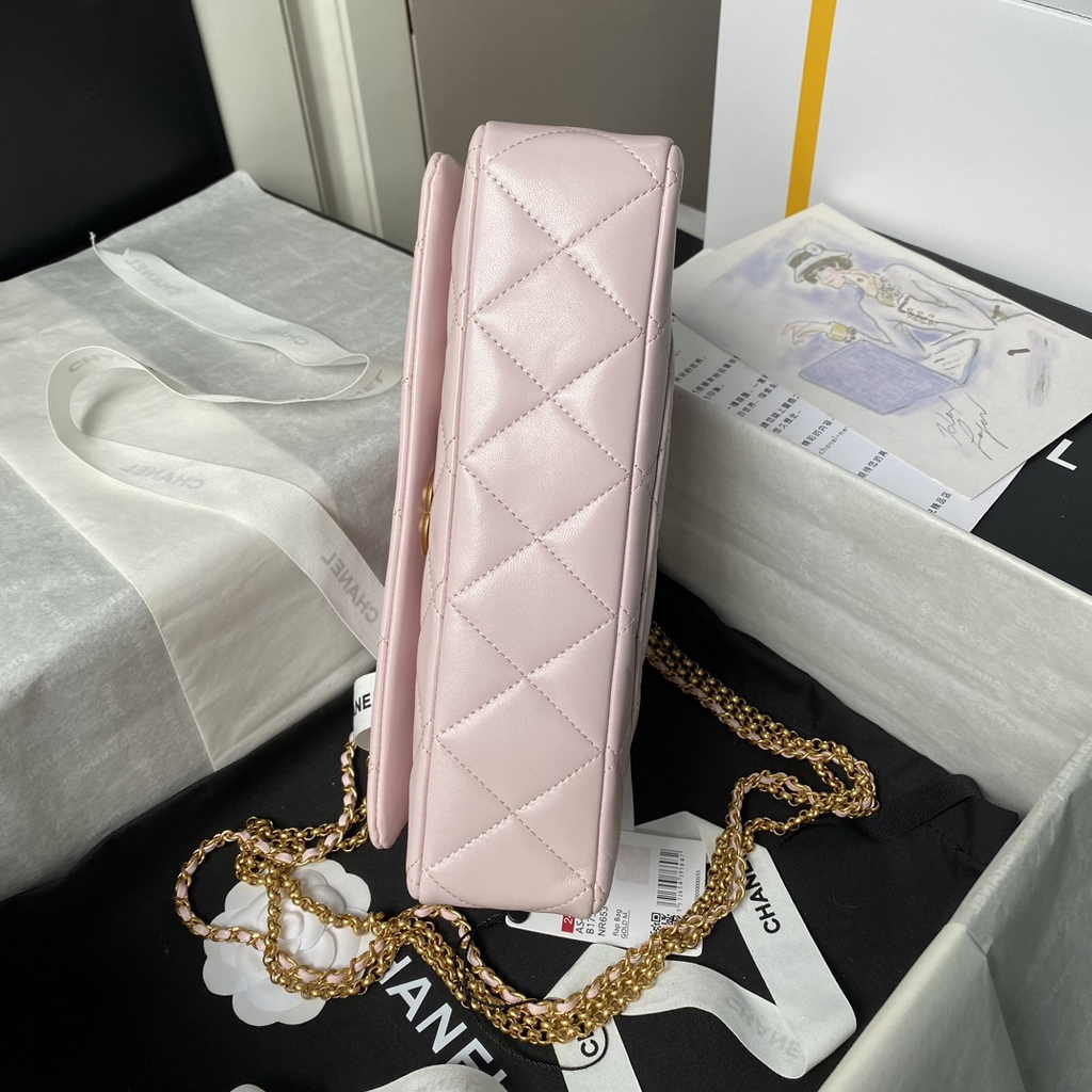 Chanel Classic Flap Bag AS4971 Pink Calfskin