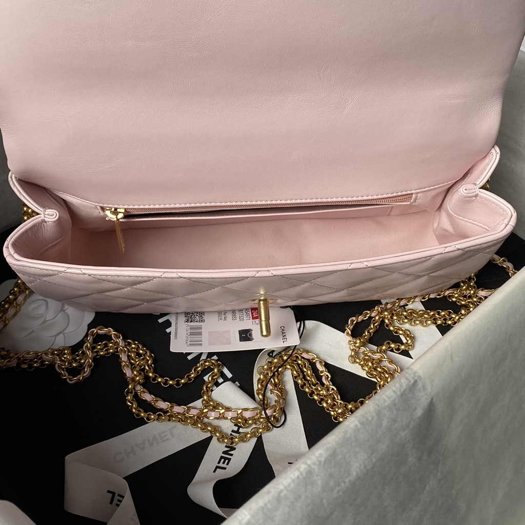 Chanel Classic Flap Bag AS4971 Pink Calfskin