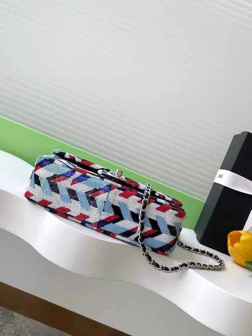 Chanel Flap bag, Fringed sequins,  AS4561 Multicolor