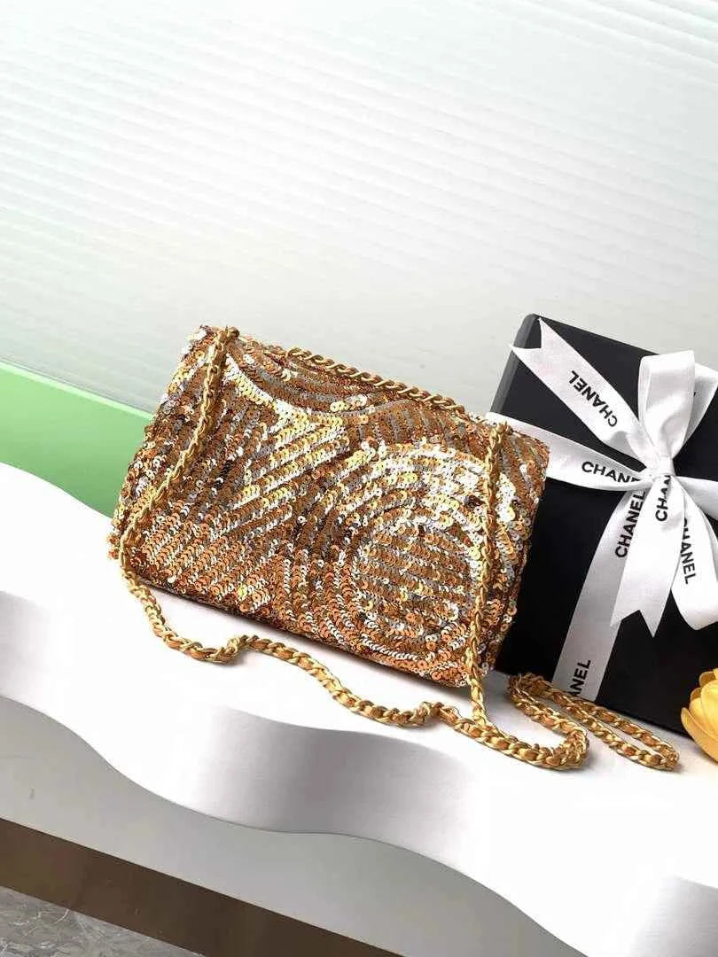 Chanel Shoulder bag, AS4561, Sequins Gold