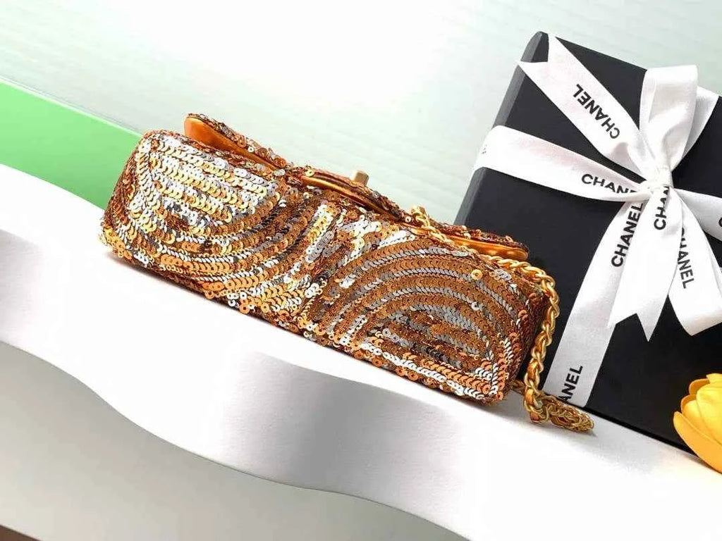 Chanel Shoulder bag, AS4561, Sequins Gold