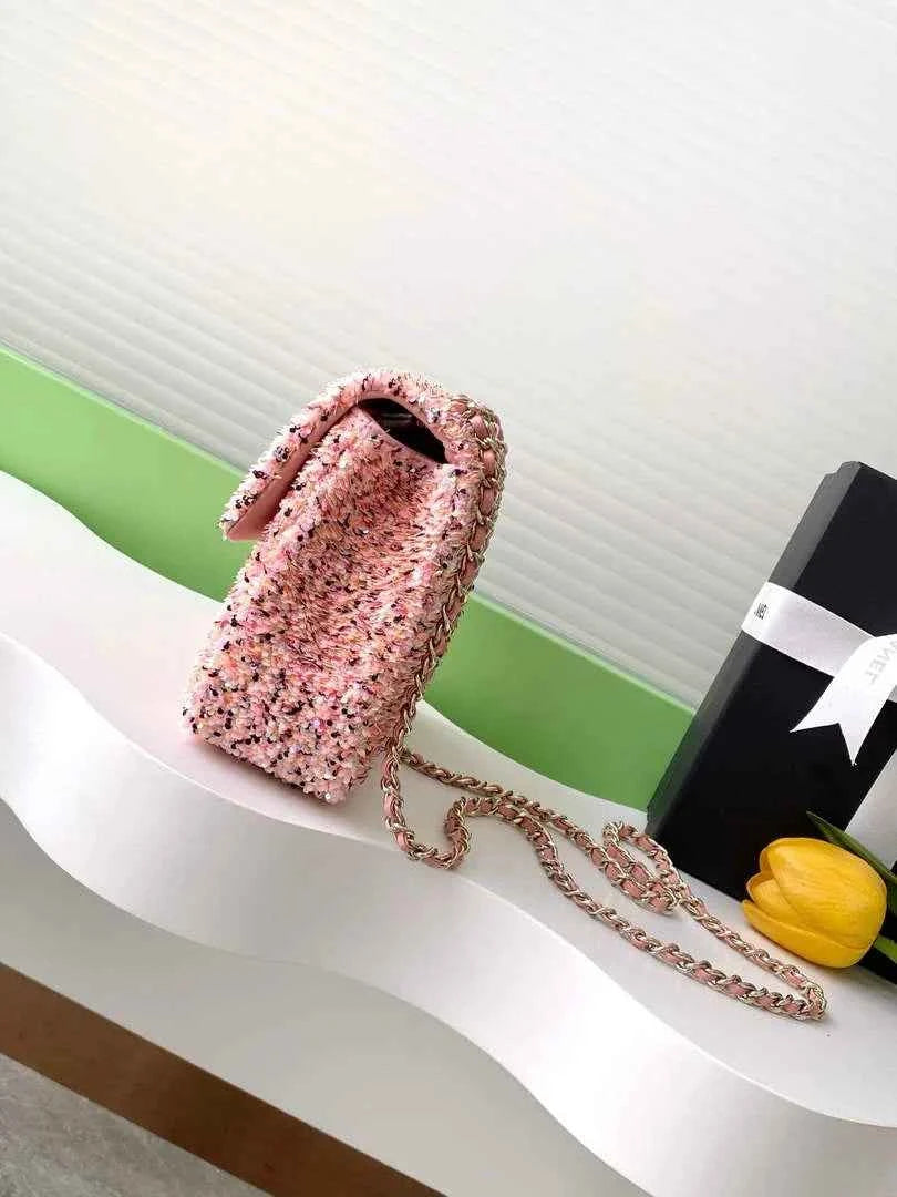 Chanel Shoulder bag, AS4561, Quilted Sequins Pink