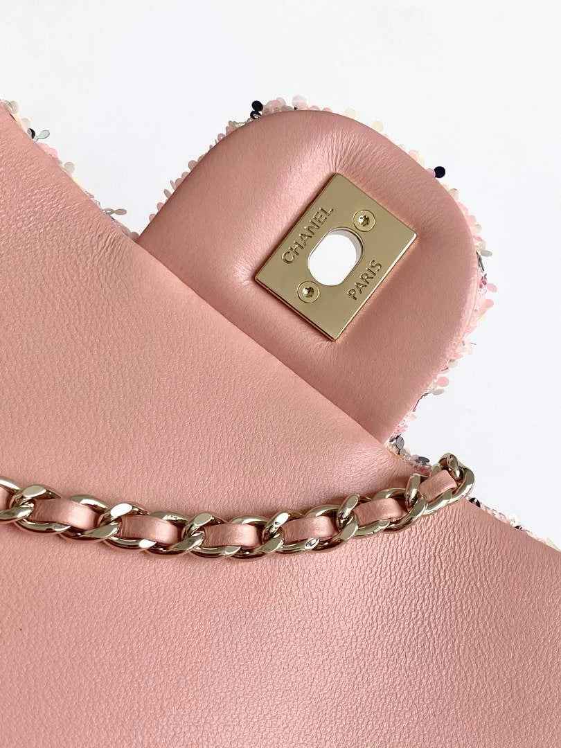 Chanel Shoulder bag, AS4561, Quilted Sequins Pink
