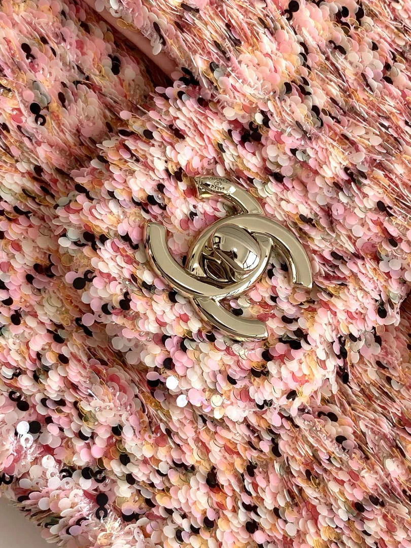 Chanel Shoulder bag, AS4561, Quilted Sequins Pink